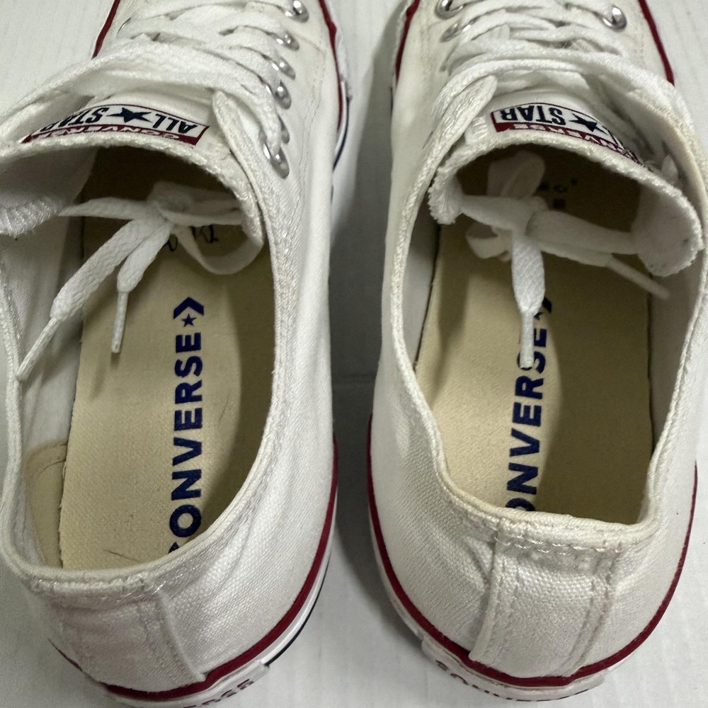 Converse Chuck Taylor All Star Shoes Mens 7 Womens 9 White Canvas Sneakers M7652 - Picture 4 of 8